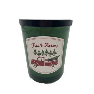 Fresh Farms Balsam Pine Scented Candle 14.8 OZ (Green Glass) 5 inches Tall